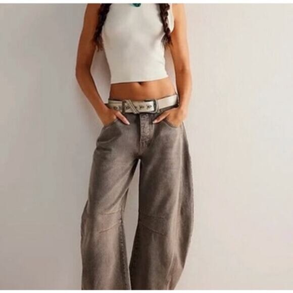 NWT WE THE FREE Good Luck Mid Rise Barrel Jeans - Picture 11 of 11